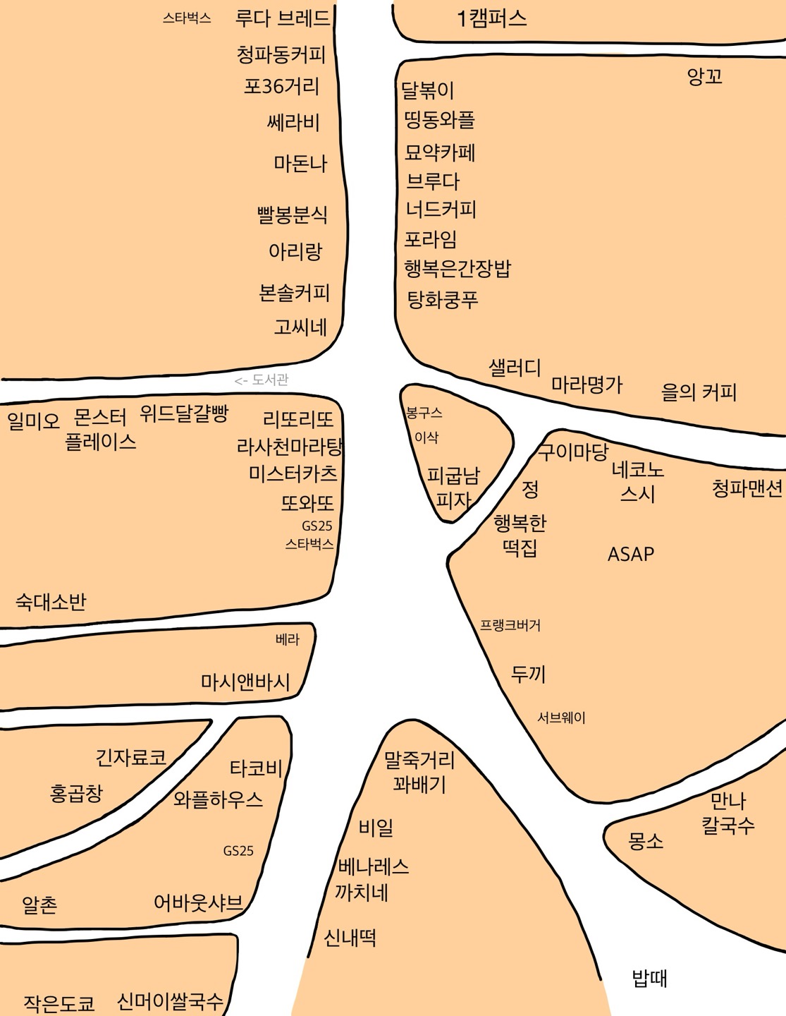 숙대맛집 지도